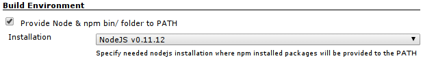 Adding NodeJS to the Job's Build Path
